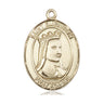 14kt Solid Gold St. Elizabeth of Hungary Patron Saint Medal Pendant 1x3/4 inch by Bliss Manufacturing