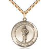 14kt Gold Filled St. Florian Patron Saint Medal Necklace with 24 inch Chain by Bliss Manufacturing USA