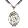 Sterling Silver St. Francis de Sales Patron Saint Medal Necklace 1 inch by Bliss Manufacturing