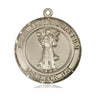 14kt Solid Gold St. Francis of Assisi Patron Saint Medal Pendant 1 x 5/8 inch by Bliss Manufacturing USA