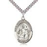 Sterling Silver St. Gabriel the Archangel Medal Necklace 1 inch pendant with 24 inch chain by Bliss Manufacturing
