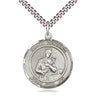 Sterling Silver St. Gerard Patron Saint Medal Necklace 1 x 5/8 with 24 Inch Chain by Bliss