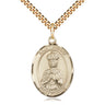 14kt Gold Filled St. Henry II Patron Saint Medal Necklace 1 inch by 3/4 inch with 24 inch chain by Bliss