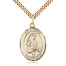 14kt Gold Filled St. Emily de Vialar Patron Saint Medal Necklace 1 inch by 3/4 inch with 24 inch Chain by Bliss Manufacturing