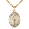 14kt Gold Filled St. Gregory the Great Patron Saint Medal 1 x 3/4 inch on 24 inch Chain by Bliss