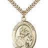 14kt Gold Filled St. Joan of Arc Patron Saint Medal Necklace with 24 inch Chain by Bliss