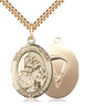 14kt Gold Filled St. Joan of Arc Paratrooper Medal Necklace 1x3/4 inch pendant 24 inch chain Bliss