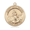 14kt Solid Gold St. Joan of Arc Patron Saint Medal Pendant 1x5/8 inches by Bliss Manufacturing