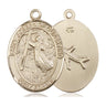 14kt Solid Gold St. Joseph of Cupertino Patron Saint Medal Pendant 1x3/4 inch by Bliss Manufacturing