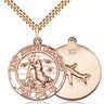 14kt Gold Filled St. Joseph of Cupertino Patron Saint Medal Necklace 1x5/8 inches 24 inch chain Bliss USA