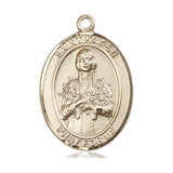 14kt solid gold St. Kateri Tekakwitha medal pendant, 1x3/4 inches, handcrafted in USA by Bliss