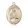 14kt solid gold St. Kateri Tekakwitha medal pendant, 1x3/4 inches, handcrafted in USA by Bliss