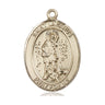 14kt solid gold St. Lazarus patron saint medal pendant 1 x 3/4 inch by Bliss Manufacturing