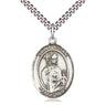 Sterling Silver St. Kilian Patron Saint Medal Necklace 1 inch x 3/4 inch with 24 inch chain by Bliss