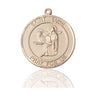 14kt Solid Gold St. Luke the Apostle Patron Saint Medal Pendant, 1x5/8 inch, heirloom quality handcrafted by Bliss