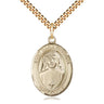 14kt Gold Filled St. Maria Faustina Catholic patron saint medal necklace with 24 inch chain by Bliss Manufacturing