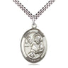 Sterling Silver St. Mark the Evangelist Medal Necklace 1x3/4 inch with 24 inch Chain by Bliss USA