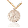 14kt Gold Filled St. Maximilian Kolbe patron saint medal pendant necklace 1x5/8 inch with 24 inch chain by Bliss
