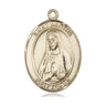 14kt Solid Gold St. Martha Patron Saint Medal Pendant 1 inch by 3/4 inch handcrafted by Bliss Manufacturing