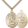 14kt Gold Filled St. Michael the Archangel Medal Necklace 1 inch pendant on 24 inch curb chain by Bliss