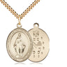 Gold Filled Miraculous Medal necklace with 1 x 3/4 inch pendant and 24 inch chain handcrafted by Bliss