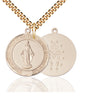 14kt gold filled medium Miraculous Medal necklace with 1 inch pendant on 24 inch curb chain by Bliss