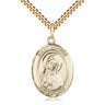 14kt Gold Filled St. Monica Patron Saint Medal Necklace 1 inch by 3/4 inch with 24 inch Chain by Bliss Manufacturing