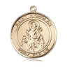 14kt Solid Gold St. Nicholas Medal Pendant 1x5/8 by Bliss Manufacturing