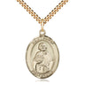 14kt Gold Filled St. Philip the Apostle Patron Saint Medal Necklace 1 inch by three quarters inch with 24 inch chain by Bliss