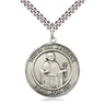 Sterling Silver St. Philip the Apostle Patron Saint Medal Necklace 1 x 5/8 inch with 24 inch chain by Bliss Manufacturing