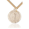 14kt Gold Filled St. Patrick Medal Necklace 1 inch by 5/8 inch on 24 inch Curb Chain by Bliss Manufacturing