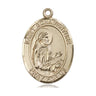 14kt Solid Gold St. Bonaventure Catholic Medal Pendant 1x3/4 inch handcrafted by Bliss
