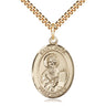 14kt Gold Filled St. Paul the Apostle Medal Necklace 1 inch by 3/4 inch on 24 inch Curb Chain by Bliss
