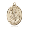 14kt solid gold St. Paul the Apostle patron saint medal pendant, 1 x 3/4 inch medium size, handcrafted by Bliss Manufacturing