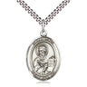 Sterling Silver St. Paul the Apostle Medal Necklace 1 inch by 3/4 inch with 24 inch chain by Bliss USA