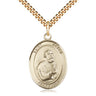 14kt Gold Filled St. Peter the Apostle patron saint medal necklace 1 inch x 3/4 inch with 24 inch curb chain by Bliss Manufacturing