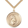 14kt Gold Filled St. Peter the Apostle Patron Saint Medal Necklace 1 inch x 5/8 inch on 24 inch Chain by Bliss