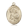 14kt Solid Gold St. Raphael Archangel Patron Saint Medal Pendant 1 x 3/4 inches by Bliss