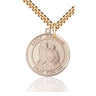 14kt Gold Filled St. Raphael the Archangel patron saint medal necklace with 24-inch curb chain, 1 x 5/8 inch pendant, handcrafted by Bliss Manufacturing USA