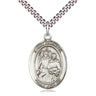 Sterling Silver St. Raphael the Archangel patron saint medal necklace with 24 inch chain by Bliss Manufacturing