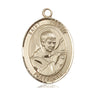 14kt Solid Gold St. Robert Bellarmine Patron Saint Medal Pendant 1 x 3/4 inch by Bliss Manufacturing