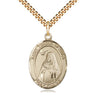 Medium 14kt Gold Filled St. Teresa of Avila Patron Saint Medal Necklace 1 x 3/4 inch with 24 inch chain by Bliss Manufacturing