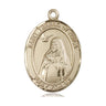 14kt solid gold St. Teresa of Avila medal pendant 1 by 3/4 inches handcrafted by Bliss Manufacturing USA