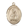 14kt Solid Gold St. Timothy patron saint medal pendant, 1 x 3/4 inches, handcrafted by Bliss Manufacturing USA