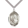 Sterling Silver St. Theresa of Lisieux Patron Saint Medal Necklace with 24 inch Chain by Bliss Manufacturing