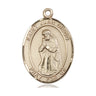 14kt solid gold St. Juan Diego patron saint medal pendant, 1 x 3/4 inch, handcrafted by Bliss