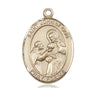 14kt Solid Gold St. John of God Patron Saint Medal Pendant 1x3/4 inch by Bliss Manufacturing