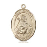 14kt solid gold St. William of Rochester patron saint medal pendant 1 inch by 3/4 inch by Bliss Manufacturing
