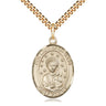 14kt gold filled Our Lady of La Vang medal necklace 1 x 3/4 inch on 24 inch chain by Bliss USA