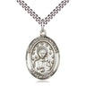 Sterling Silver Our Lady of La Vang Medium Medal Necklace 1 x 3/4 inch with 24 inch chain by Bliss